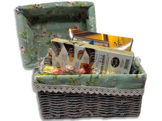 Bandeja Gris Tela Flores/ Espec. Goya